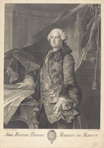Abel Francois Poisson, Marchese di Marigny da Johann Georg Wille after Louis Tocqué