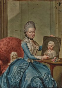 Friederike Caroline Luise di Assia-Darmstadt 1752-1782, Duchessa di Meclemburgo-Strelitz da Johann Georg Ziesenis the Younger