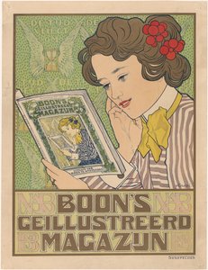 Manifesto per il Magazzino Illustrato di Boon da Johann Georg van Caspel