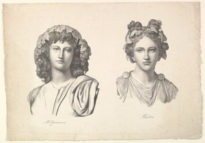 Melpomene e Thalia, 1823-26 da Johann Gottfried Schadow