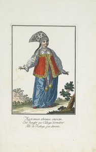 Una fanciulla di Kaluga in abito festivo da Johann Gottlieb Georgi