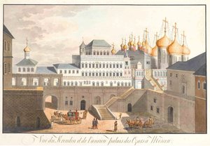 Veduta del Cremlino a Mosca. Il Palazzo Terem da Johann Gottlieb Lohrer
