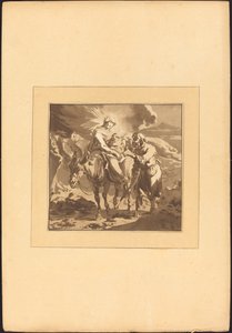 La fuga in Egitto da Johann Gottlieb Prestel after Nicolaes Pietersz Berchem