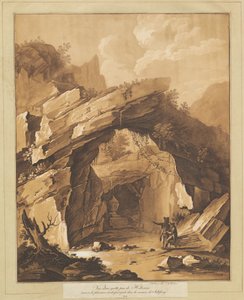 Vista della Grotta di Heilbrunn, vicino a Salisburgo da Johann Gottlieb Prestel, after Schellinger