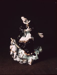 Figura di Meissen di San Giovanni Nepomuceno, da un gruppo barocco, c.1731 (porcellana)