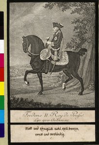 Federico II di Prussia a cavallo da Johann Heinrich Lips