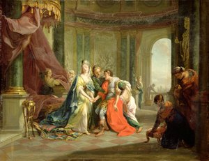 Antonio, mortalmente ferito, con Cleopatra, c.1797-99 da Johann Heinrich Tischbein