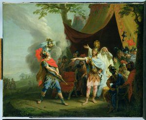 Achille ha una disputa con Agamennone, 1776 da Johann Heinrich Wilhelm Tischbein