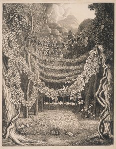 Veduta immaginaria di un vigneto lungo la strada per la Grotta di Polifemo da Johann Heinrich Wilhelm Tischbein