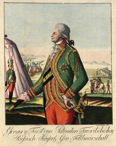 Principe Grigory Alexandrovich Potyomkin 1739-1791, c. 1790 da Johann Hieronymus Loeschenkohl