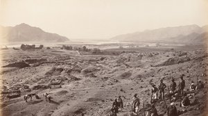 Gola del fiume sopra Lalpura guardando verso Bassaule, c.1878 da Johann Hulsman