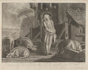 Il figliol prodigo nella più grande miseria da Johann Jacobus Haid