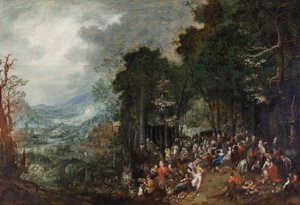 Paesaggio con festa da Johann Jakob Hartmann