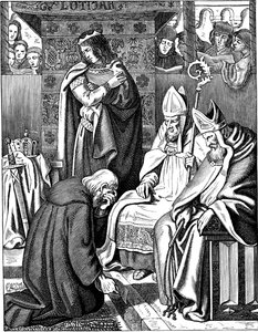 Luigi il Pio fa penitenza ad Attigny nel 822 da Johann Jakob Kirchhoff