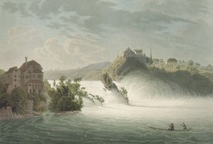 Le cascate del Reno, inciso da J. Hurlimann