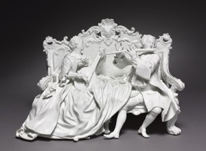 Gruppo di crinoline: musicisti, produttore Meissen Porcelain Factory, Germania, c.1737 da Johann Joachim Kändler