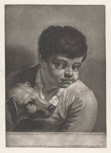 Ritratto di ragazzo e cane da Johann Lorenz Haid
