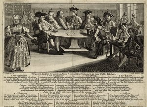 Conversazione tra 7 nazioni coinvolte nella guerra in un caffè, 1757