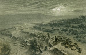 La Valle dei Pastori a Betlemme. Incisione di Bernatz et alii - Steinkopk J.F. Editore