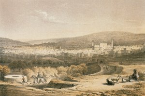 Veduta di Betlemme. Incisione di Bernatz et alii - Steinkopk J.F. Editore da Johann Martin Bernatz