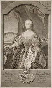 Ritratto di Johanna-Elizabeth, Elettrice di Anhalt-Zerbst, Madre di Caterina II, 1756