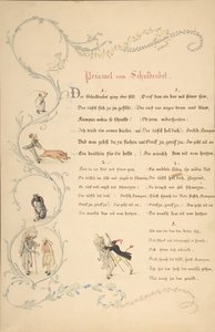 Fogli di Versi: Priamel vom Schuldenbot, fine XVIII-inizio XIX secolo da Johann Martin Usteri