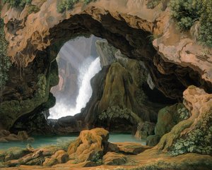 La grotta di Nettuno a Tivoli da Johann Martin von Rohden