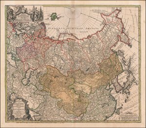 Carta della Russia e della Tartaria del 1739 di Johann Matthias Hase