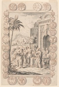 Studio per Abimelech Rimprovera Sarah, Tavola 81, Physica Sacra da Johann Melchior Füssli