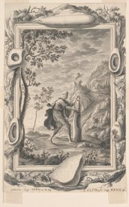 Studio per Giacobbe versa olio sulla pietra a Bethel, Tavola 87, Physica Sacra