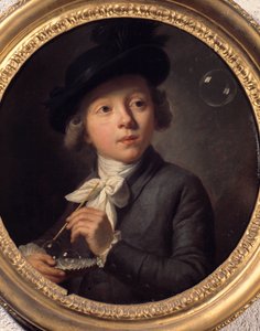 Bolle di sapone o ritratto di J. A. Laurens. Dipinto di Melchior Wyrsch (1732-1798). 1784. Museo delle Belle Arti di Besançon da Johann Melchior Joseph Wyrsch or Wursch
