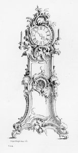 Progetto per un orologio a pendolo, c.1750 da Johann Michael Hoppenhaupt