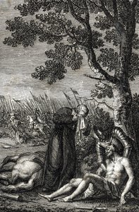 La morte di Adolfo di Nassau nella battaglia di Göllheim il 2 luglio da Johann Michael Mettenleiter