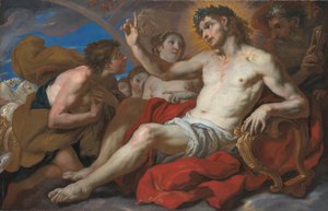 Apollo concede a Fetonte il permesso di guidare il carro del sole, 1690-95 da Johann Michael Rottmayr