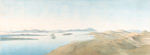 Vista panoramica sulle isole di Delo, inizio XIX-fine XIX secolo da Johann Michael Wittmer
