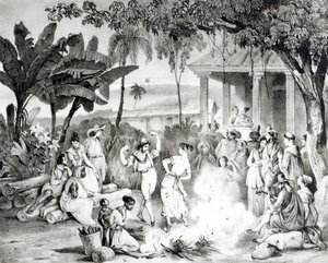 Danza Landu, inciso da Victor Adam e Monthellier da Johann Moritz Rugendas