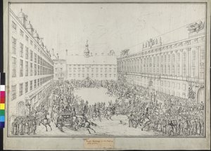 Corsa in slitta di corte durante la convenzione viennese da Johann Nepomuk Hoechle