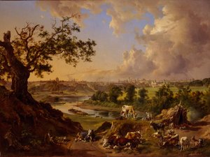 Veduta di Mosca dalle Colline dei Passeri, 1837 da Johann Nepomuk Rauch