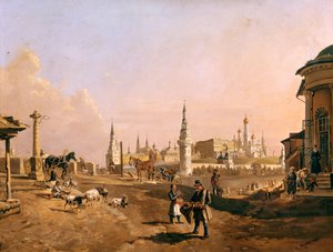 Vista del Ponte Bolshoy Kamenny e del Cremlino da Zamoskvorechye, 1837