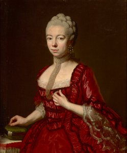Ritratto della baronessa Sophia Katharina von Brukenthal, nata von Klockner (1725-1782), di Della Croce, Johann Nepomuk (1736-1819). Olio su tela, c. 1790. Dimensioni: 93x76 cm. Muzeul National Brukenthal, Sibiu