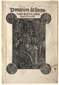 Pelbart di Temesvar che studia in un giardino da Johann Otmar