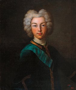 Ritratto dello zar Pietro II di Russia (1715-1730) da Johann Paul (d.1739) Luedden