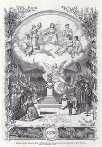 Scena finale da Il risveglio delle arti, celebrazione del centenario della nascita di Beethoven, di Julius Rodenberg