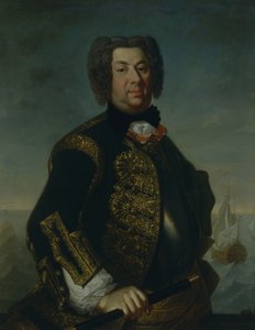 Ritratto del contrammiraglio Vasily Afanasievich Dmitriev-Mamonov, 1735 da Johann Paul Luedden