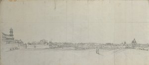 Vista sui sobborghi meridionali di Vienna da Johann Peter Krafft