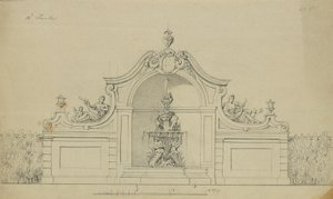 Fontana nel giardino dei peschi del Belvedere Superiore