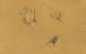 Studi di mani per "Scena della lotta per la libertà del Tirolo" da Johann Peter Krafft