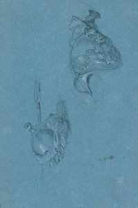 Studi di elmi da Johann Peter Krafft