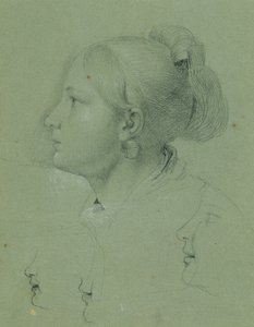 Testa di una ragazza (Studio per "Il ritorno del soldato di leva", 1817) da Johann Peter Krafft