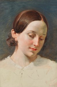 Testa di una ragazza con capelli castani (studio per "Rüdiger e Angelica") da Johann Peter Krafft